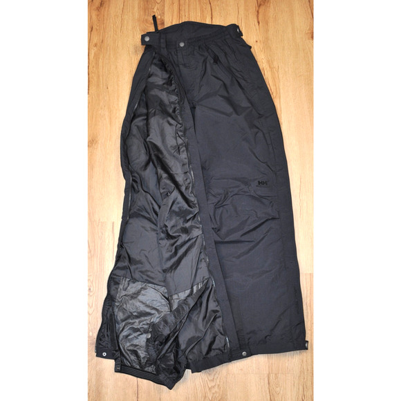 Helly Hansen Black Full Zip Leg Ski Rain Pants Elastic Waist Size Small 28"-30" - Picture 2 of 9